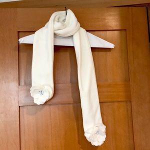 White Fleece Scarf